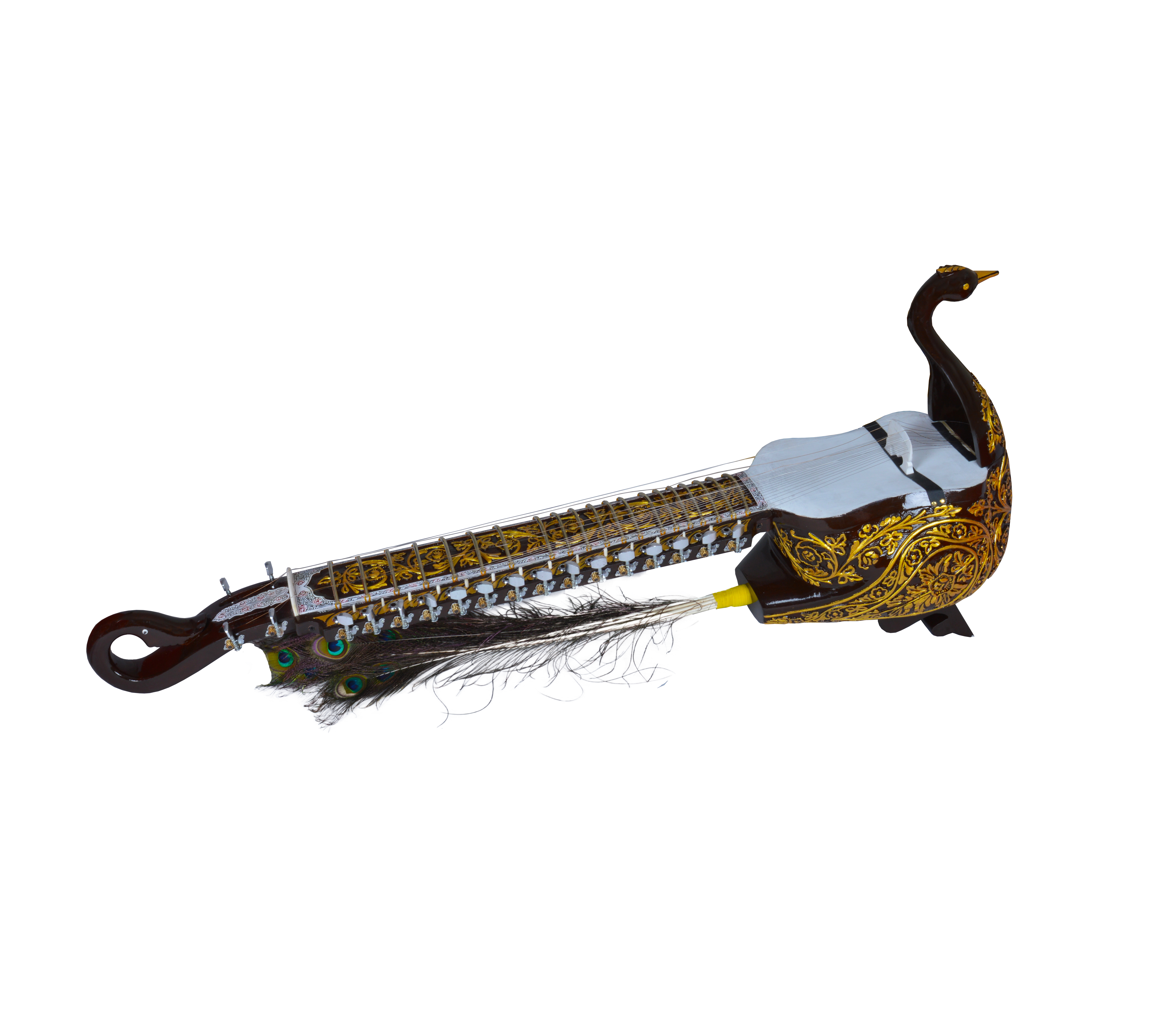 IndianCultura Professional Indian Musical Instrument Taus Best Quality Peacock Shaped Mayuri Veena mayuri instrument