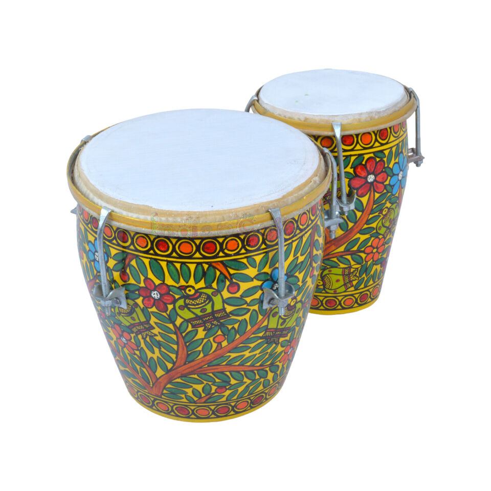 Bongo Drums Adults, African Inspired Hand Drum, 15.75 Inches